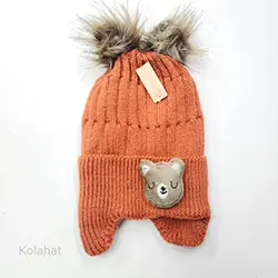 کلاه زمستانی بافت بچگانه گوشدار