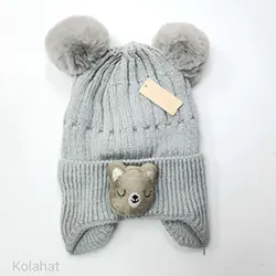 کلاه زمستانی بافت بچگانه گوشدار