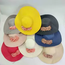 کلاه ساحلی زنانه کنفی گل صورتی (KLT-T268) &ndash; کلاهت