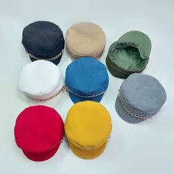 کلاه کاپیتانی مخمل زنجیردار (KLT-T277) – کلاهت