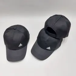 کلاه نقابدار کتان کاغذی مشکی آدیداس عمده (KLT-O243) &ndash; کلاهت