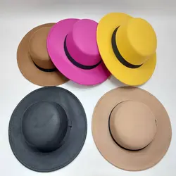 کلاه فدورا رنگی مجلسی نوار مشکی (KLT-T227) &ndash; کلاهت