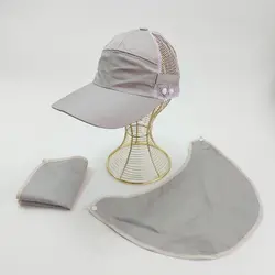 کلاه مهندسی نقاب بلند شالدار سه تیکه توری (KLT-T1584) – کلاهت