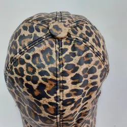 کلاه چرم طبیعی پلنگی ترک - عمده (KLT-711)