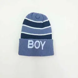 کلاه بافت پسرانه گلدوزی راه راه (KLT-T1727) &ndash; کلاهت