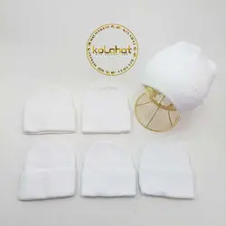 کلاه بافت سفید ساده - عمده (KLT-1817) &ndash; کلاهت