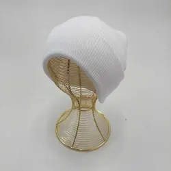 کلاه بافت سفید ساده - عمده (KLT-1817) &ndash; کلاهت