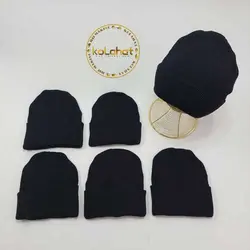 کلاه بافت مشکی - عمده (KLT-1817) – کلاهت