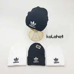 کلاه بافت گلدوزی سفید و مشکی - عمده (KLT-1808) – کلاهت