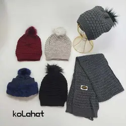 کلاه و شال گردن شیطونی زنانه - عمده (KLT-2136) – کلاهت