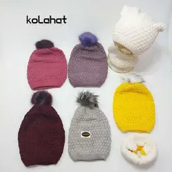 کلاه و شال گردن رینگی داخل خز - عمده (KLT-2124) &ndash; کلاهت