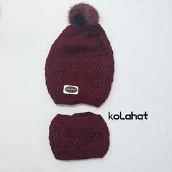 کلاه و شال گردن رینگی داخل خز - عمده (KLT-2124) &ndash; کلاهت