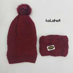 کلاه و شال گردن رینگی زنانه - عمده (KLT-D2124) &ndash; کلاهت