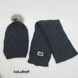 کلاه و شال گردن بافت دو لایه (KLT-T2183) – کلاهت