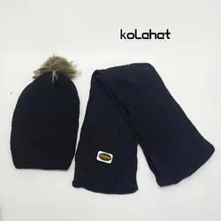 کلاه و شال گردن بافت دو لایه (KLT-T2183) – کلاهت