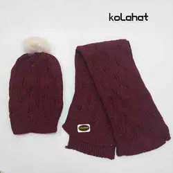 کلاه و شال گردن بافت دو لایه (KLT-T2183) – کلاهت