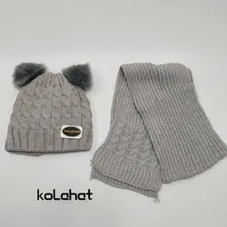 کلاه و شال بافت دو پوم - عمده (KLT-2185) &ndash; کلاهت
