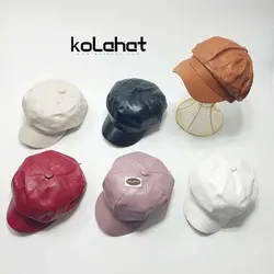 کلاه کاپیتانی زنانه چرم (KLT-T2162) – کلاهت