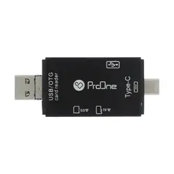 کارت خوان چندکاره پرووان مدل PCO03 با رابط USB-C،Micro-SD،USB،Micro-USB،OTG