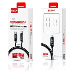 کابل تبدیل USB-C به USB-C هیسکا مدل LX-15CC طول 1.2 متر
