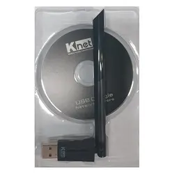 کارت شبکه USB بی سیم کی نت مدل 5DBi 300Mb به همراه آنتن