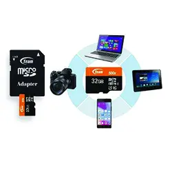 کارت حافظه microSDHC تیم گروپ ظرفیت 32 گیگابایت به همراه آداپتور SD