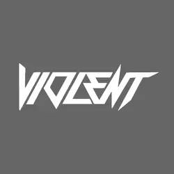 برچسب شیشه خودرو طرح VIOLENT کد Sv001S