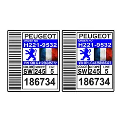 برچسب بدنه خودرو طرح لچکی کد 135AZ 01 مناسب برای پژو بسته دو عددی