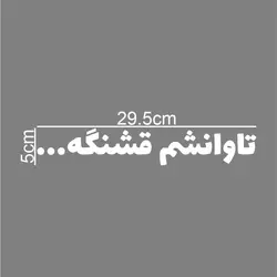 برچسب بدنه خودرو طرح تاوانشم قشنگه کد w141