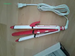 اتو مو سه کاره باراباس نانو با سیم ۲ متری گرم شدن ۳۰ ثانیه صفحات سرامیکی و ۲۰۰ درجه دما مدل BARABASNONO ST3350