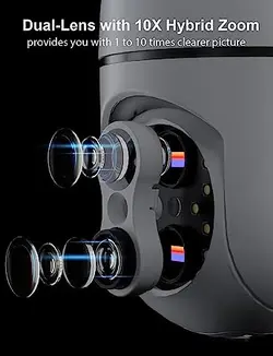 دوربین لامپی دو لنز SPACE با اپلیکیشن گوشی + مکالمه ۲ طرفه