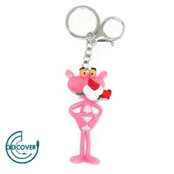 جاکلیدی عروسکي پلنگ صورتي