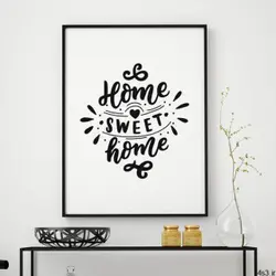 تابلو دکوراتیو سالی وود طرح خانه دلنشین کد T200020