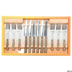 سرویس کارد و چنگال 12 پارچه صنایع دستی زنجان صادقی کد IR-008