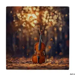 کاشی کارنیلا طرح ویولن در جنگل کد wkk563