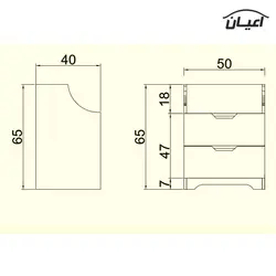 میز پاتختی مدل FH411 - اعیان