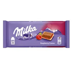 شکلات 100 گرمی میلکا با موس تمشک milka