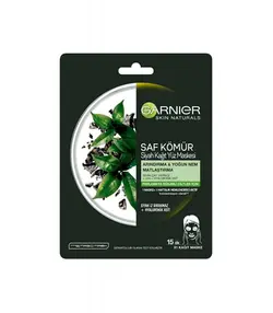 ماسک ورقه ای چای سیاه و زغال گارنیر