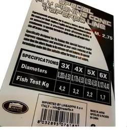 نخ مخروطی لیدر فلای FLY FISHING CONIC TAPERED LINE