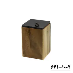 بانکه ادویه بزرگ چوبی با درب مشکی کد 1002