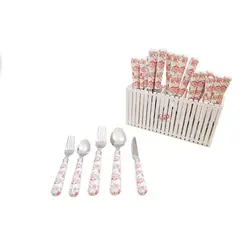 سرویس 31 پارچه قاشق و چنگال (طرح گل دار )