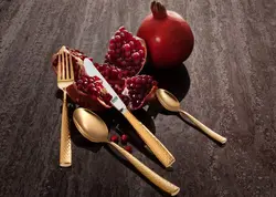 سرویس قاشق و چنگال ۹۵ پارچه غذا خوری ۱۲ نفره برلیان طلایی نیکولو 9857