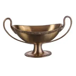 شکلات خوری پایه دار بزرگ فلزی هندی گلد کیش GK892237Brass
