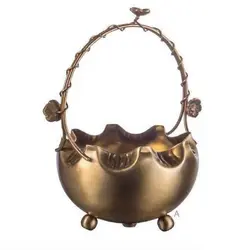 شکلات خوری دسته دار بزرگ فلزی هندی گلد کیش GK892240 Brass