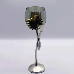 شمعدان تکی کوتاه برگی آلومینیومی هندی