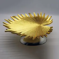 شیرینی خوری پایه دار برگی آلومینیومی هندی