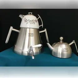 کتری 5 لیتر و دو قوری 1 لیتر در 6 طرح متفاوت