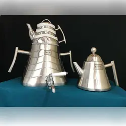 کتری 5 لیتر و دو قوری 1 لیتر در 6 طرح متفاوت