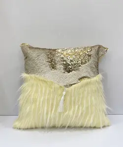 کوسن پولک و خز مربع