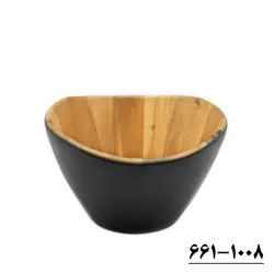 سالاد خوری چوبی متوسط لبه موجدار کد 1008